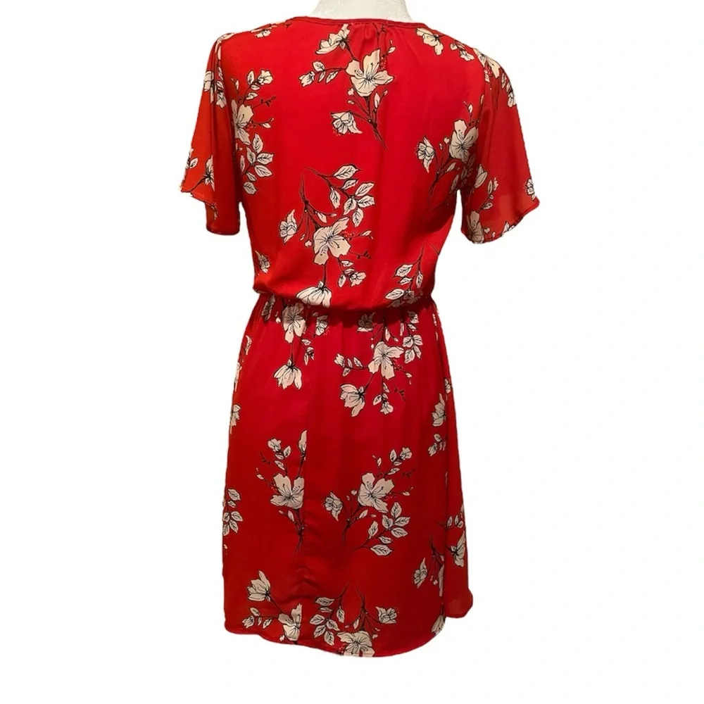 Sienna Sky Red Floral‎ Mini Dress Small - Picture 5 of 7